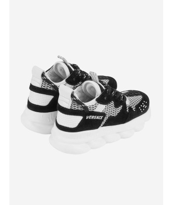 Versace Kids Suede & Mesh Trainers en stock