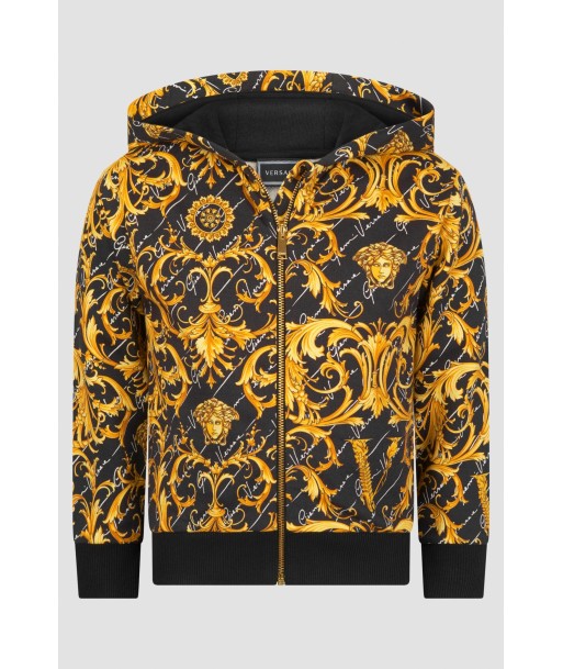 Versace Girls Baroque Cotton Zip Up Top store