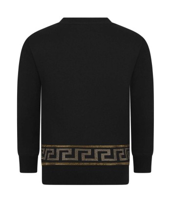 Versace Girls Cotton Logo Sweater soldes