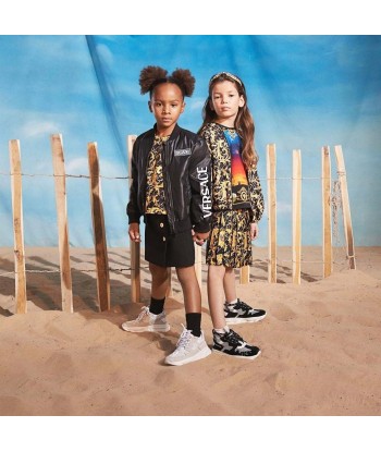 Versace Kids Suede & Mesh Trainers en stock