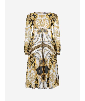 Versace Girls Silk Chiffon Dress rembourrage situé sous