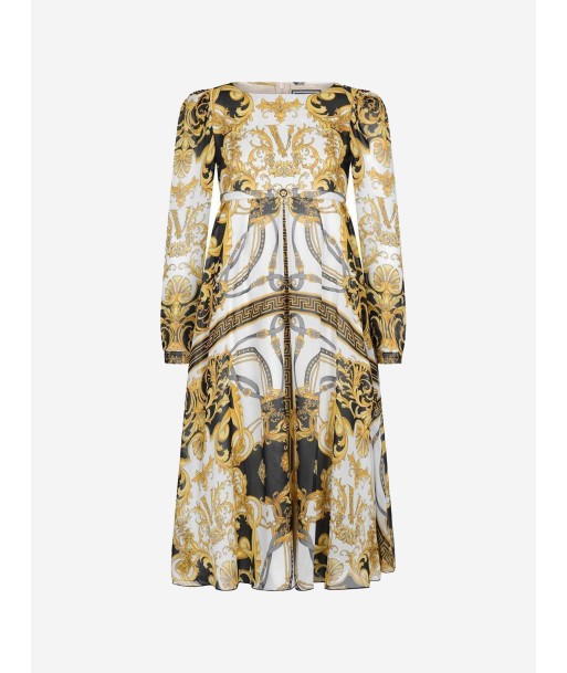 Versace Girls Silk Chiffon Dress rembourrage situé sous