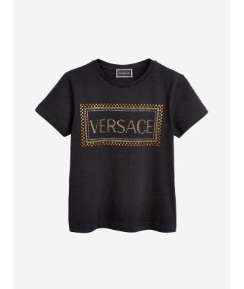 Versace Girls Stud Logo T-Shirt paiement sécurisé