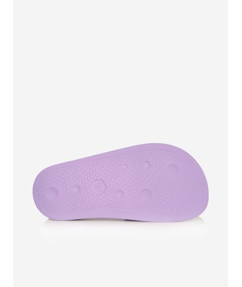 Versace Girls Medusa Logo Sliders in Lilac la chaussure