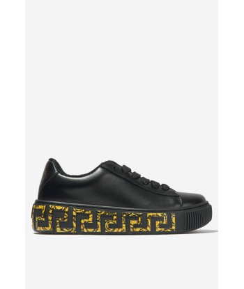 Versace Girls Leather Greca Logo Trainers Profitez des Offres !