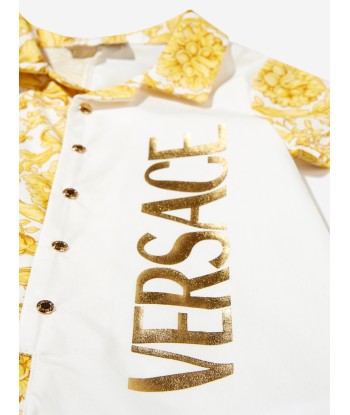 Versace Baby Barocco Polo Romper in Gold Véritable concentré