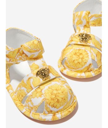 Versace Baby Unisex Barocco Print Pre-Walker Sandals le des métaux précieux