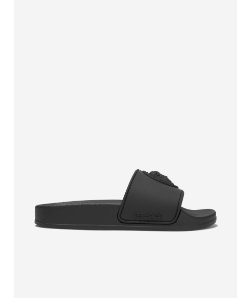 Versace Kids Medusa Logo Sliders in Black la colonne vertébrale