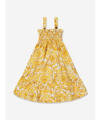 Versace Baby Girls Sleeveless Barocco Dress in Gold à prix réduit toute l'année