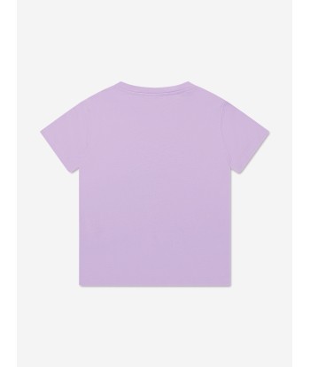 Versace Girls Crystal Medusa Logo T-Shirt in Lilac Voir les baskets