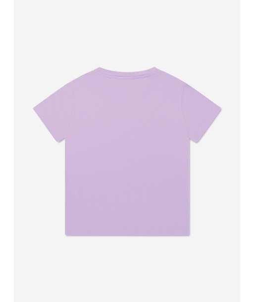 Versace Girls Crystal Medusa Logo T-Shirt in Lilac Voir les baskets