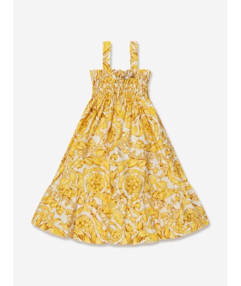 Versace Baby Girls Sleeveless Barocco Dress in Gold à prix réduit toute l'année