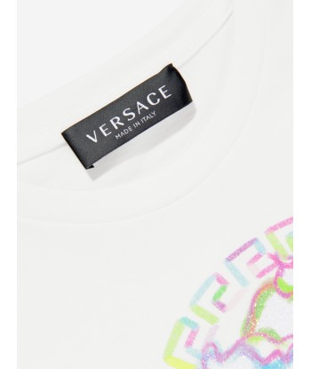 Versace Girls Medusa Logo T-Shirt in White 2024