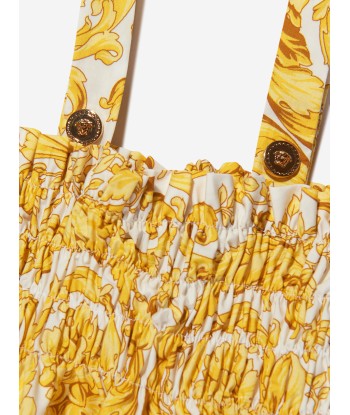 Versace Baby Girls Sleeveless Barocco Dress in Gold à prix réduit toute l'année