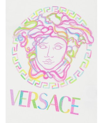 Versace Girls Medusa Logo T-Shirt in White 2024