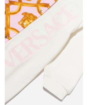 Versace Baby Girls Logo Babygrow in White 50% de réduction en Octobre 2024