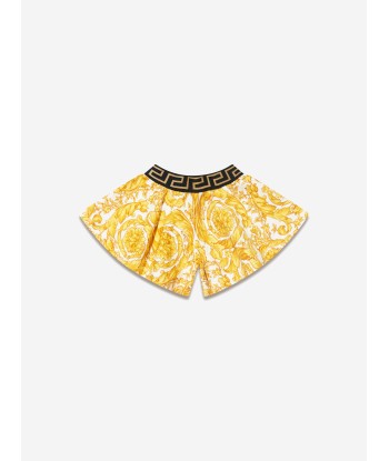 Versace Baby Girls Barocco Shorts in Gold commande en ligne