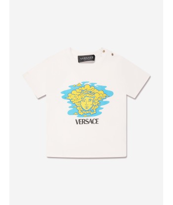 Versace Baby Boys Medusa Logo T-Shirt in White de l' environnement