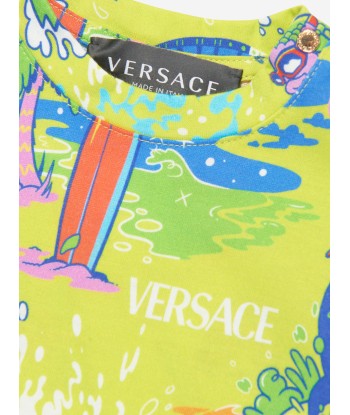 Versace Baby Boys Summer Print T-Shirt in Yellow Amélioration de cerveau avec