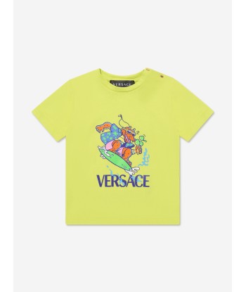 Versace Baby Boys Crocodile T-Shirt in Lime 2024