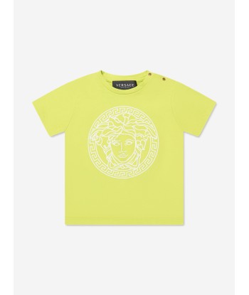 Versace Baby Boys Medusa Logo T-Shirt in Lime Paris Déstockage Promo