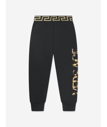 Versace Boys Logo Joggers in Black Livraison rapide