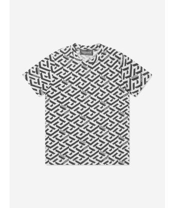 Versace Boys La Greca T-Shirt in Grey En savoir plus