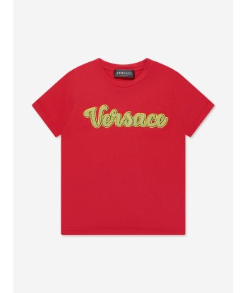 Versace Boys Logo T-Shirt in Red Venez découvrir notre 