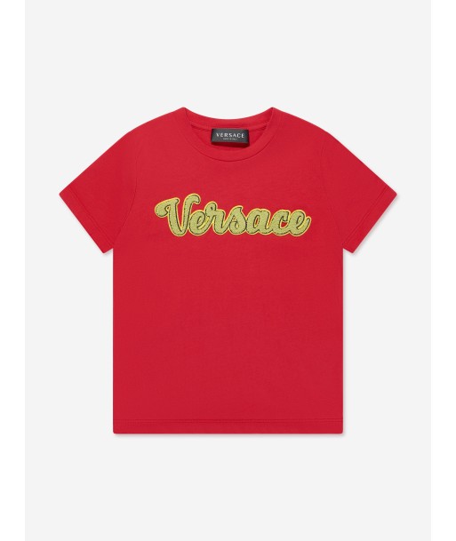 Versace Boys Logo T-Shirt in Red Venez découvrir notre 