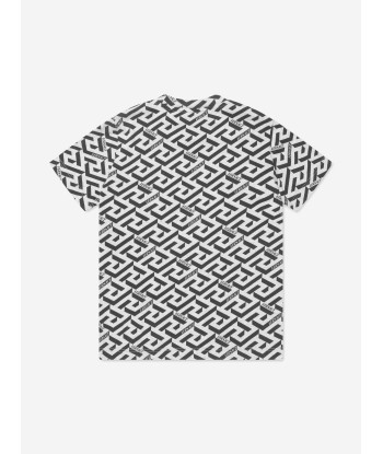 Versace Boys La Greca T-Shirt in Grey En savoir plus