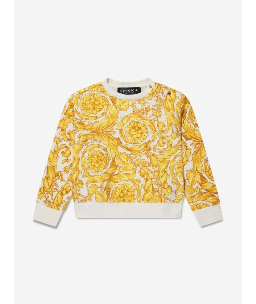 Versace Baby Girls Barocco Sweatshirt in Gold acheter