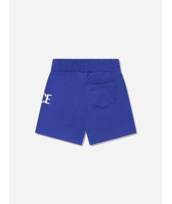 Versace Baby Boys Logo Shorts in Blue pas cher