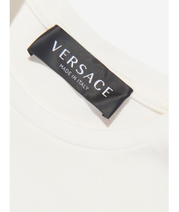 Versace Baby Girls Princess Logo T-Shirt in White livraison et retour toujours gratuits