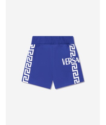 Versace Baby Boys Logo Shorts in Blue pas cher