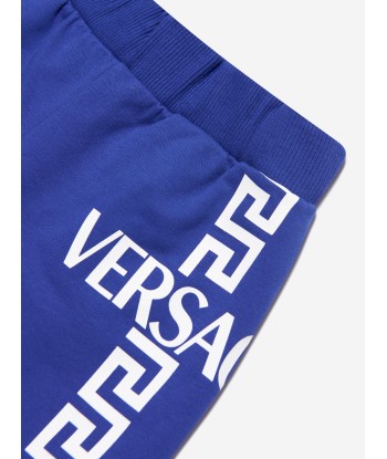 Versace Baby Boys Logo Shorts in Blue pas cher