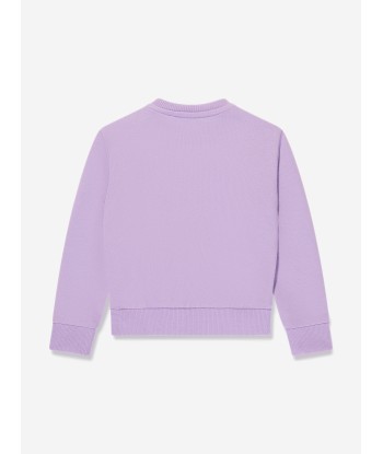 Versace Baby Girls Medusa Logo Sweatshirt in Lilac pas chere