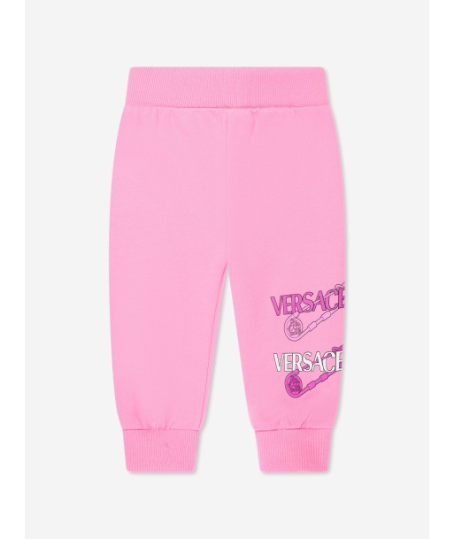 Versace Baby Girls Safety Pin Logo Joggers in Pink en ligne des produits 