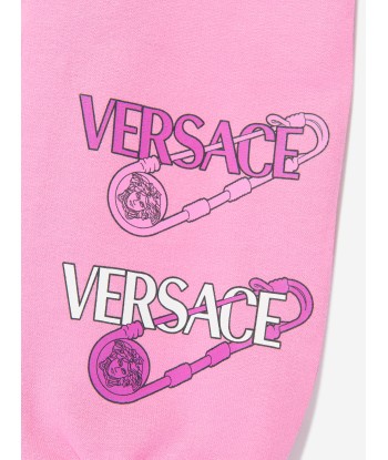 Versace Baby Girls Safety Pin Logo Joggers in Pink en ligne des produits 