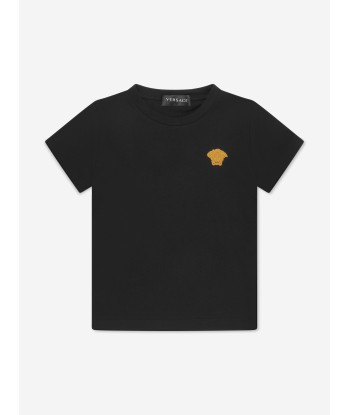 Versace Boys Medusa Logo T-Shirt in Black Venez acheter