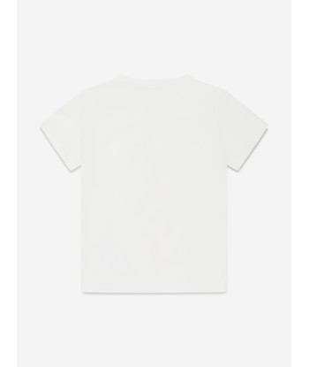 Versace Girls Logo Print T-Shirt in White Comment ça marche