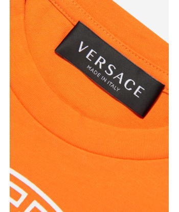 Versace Boys Medusa Logo T-Shirt in Orange la livraison gratuite