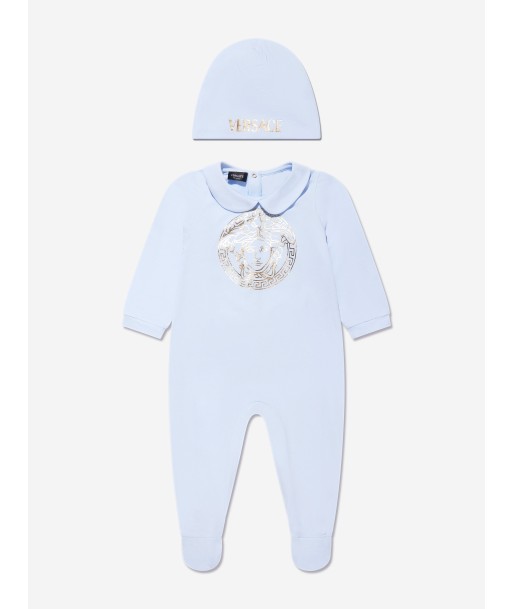 Versace Baby Boys Babygrow Gift Set (2 Piece) in Blue Faites des économies