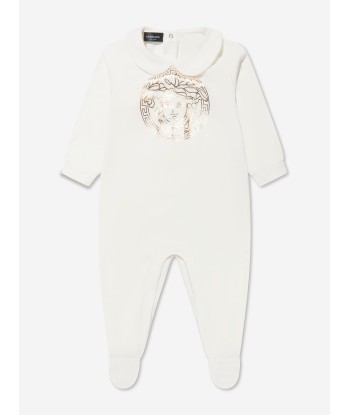 Versace Baby Logo Babygrow Gift Set (2 Piece) in White Jusqu'à 80% De Réduction