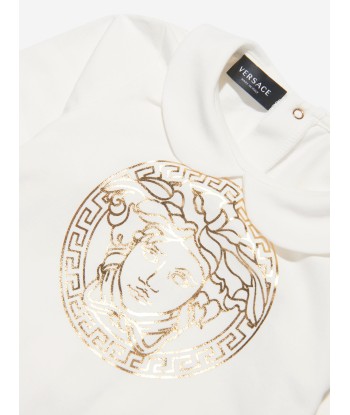 Versace Baby Logo Babygrow Gift Set (2 Piece) in White Jusqu'à 80% De Réduction