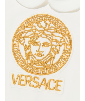 Versace Baby Logo Babygrow in White soldes