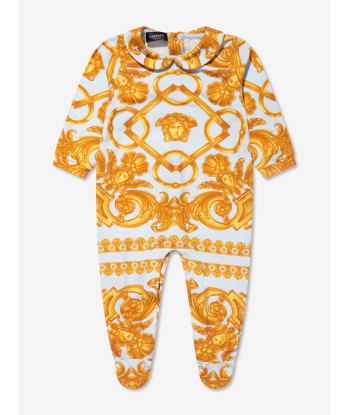 Versace Baby Boys Babygrow And Hat Gift Set in Blue Comment ça marche