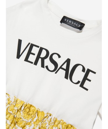 Versace Girls Barocco Logo Dress in White suggérées chez