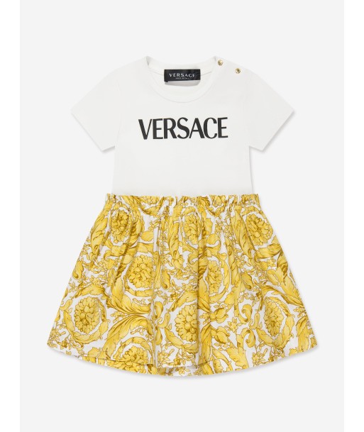 Versace Baby Girls Barocco Dress in White france