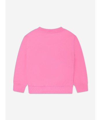 Versace Girls Crystal Logo Sweatshirt in Pink Livraison rapide