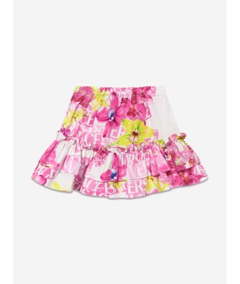 Versace Baby Girls Orchid Logo Skirt in Pink basket pas cher